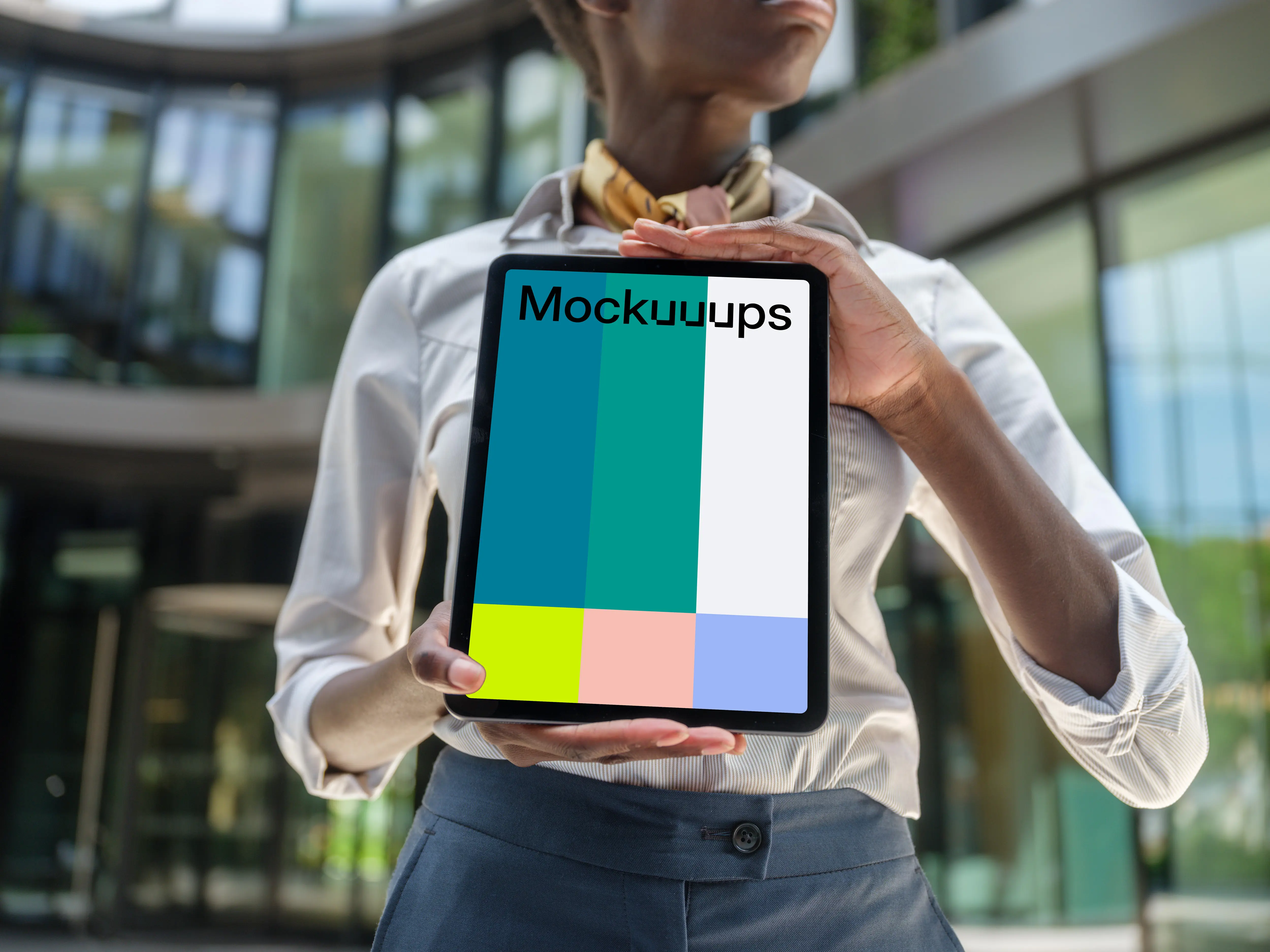 Business themed tablet mockup