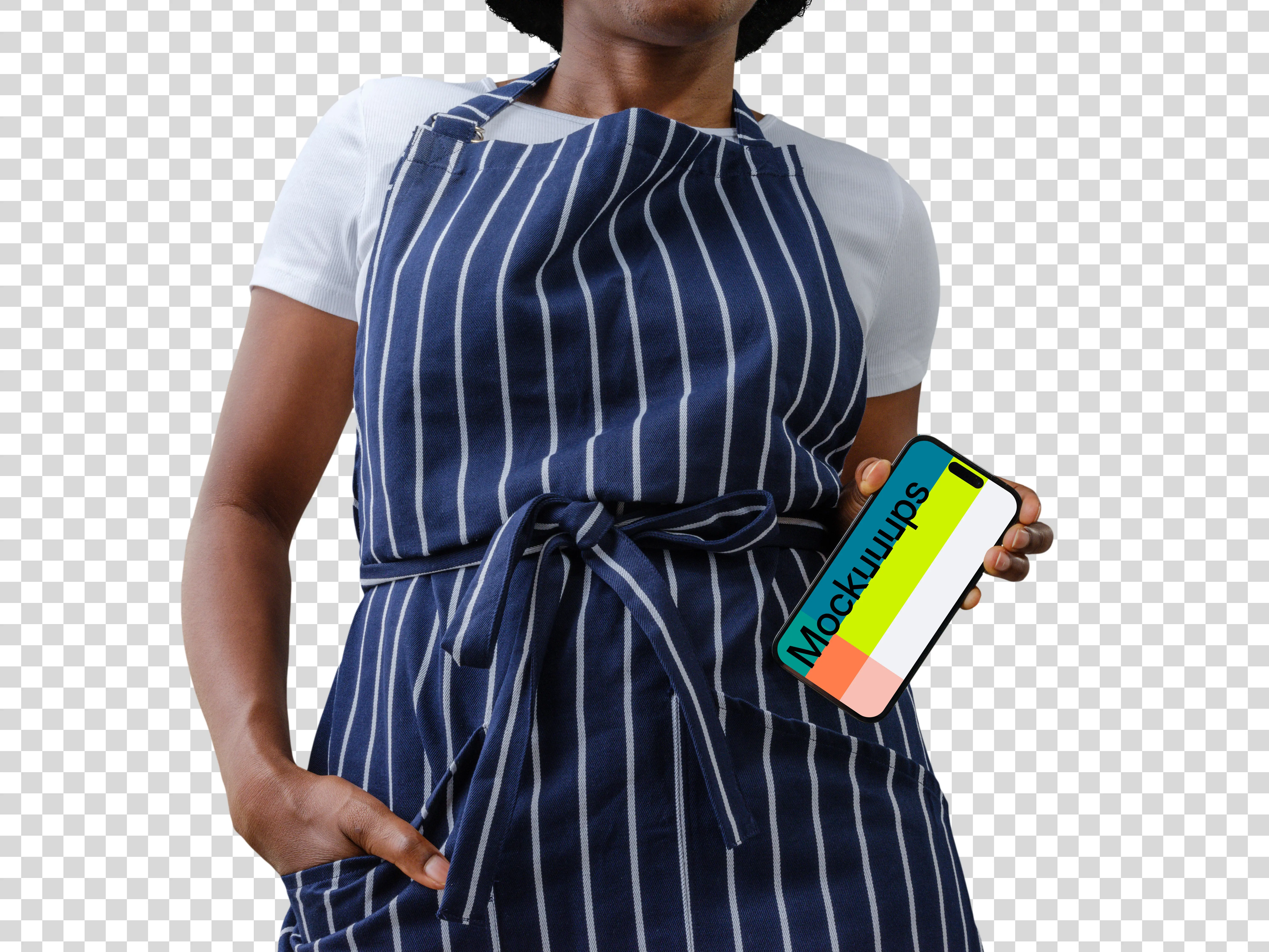 Female chef shines with iPhone mockup