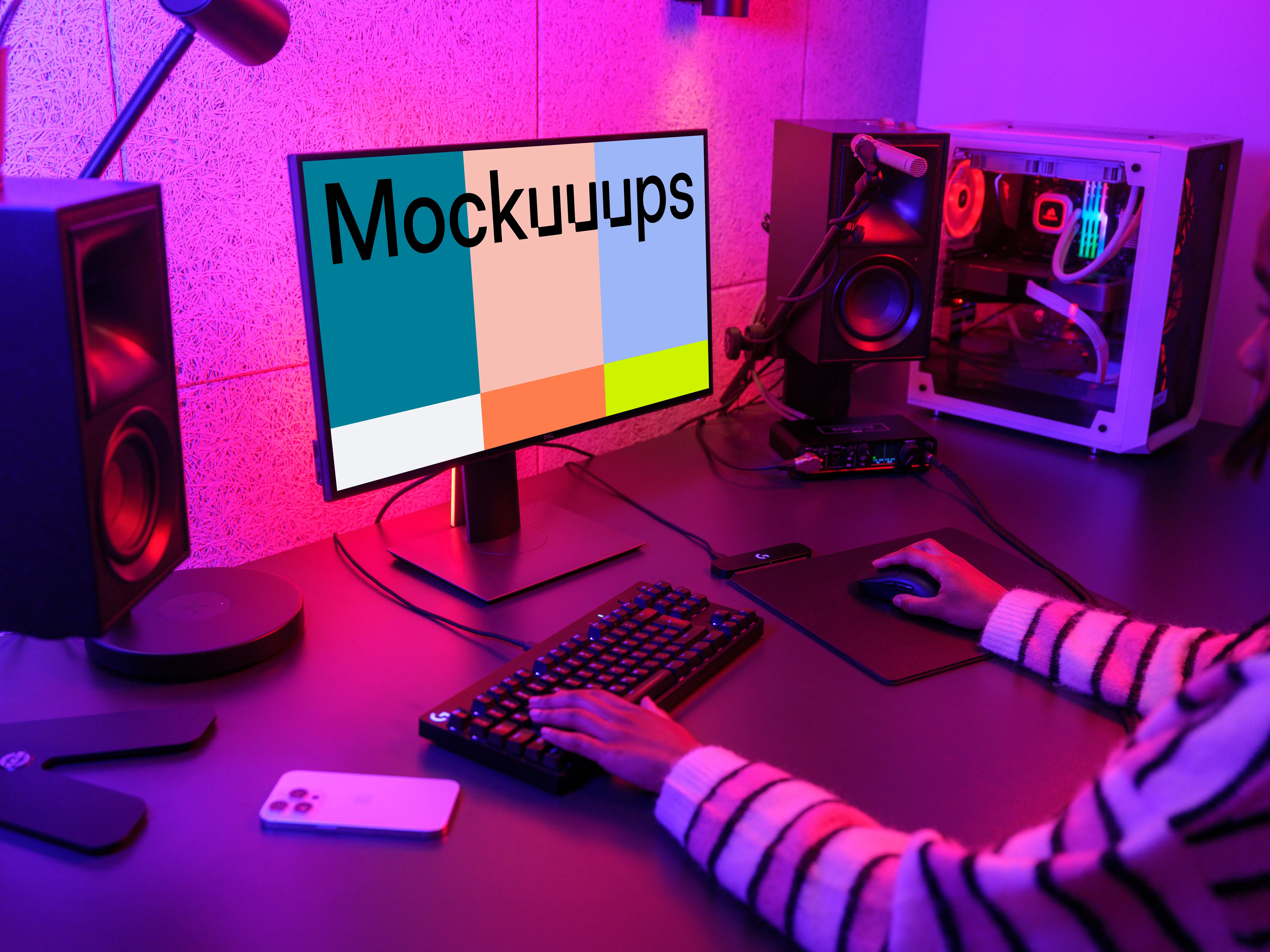 Free Gaming Display Mockup