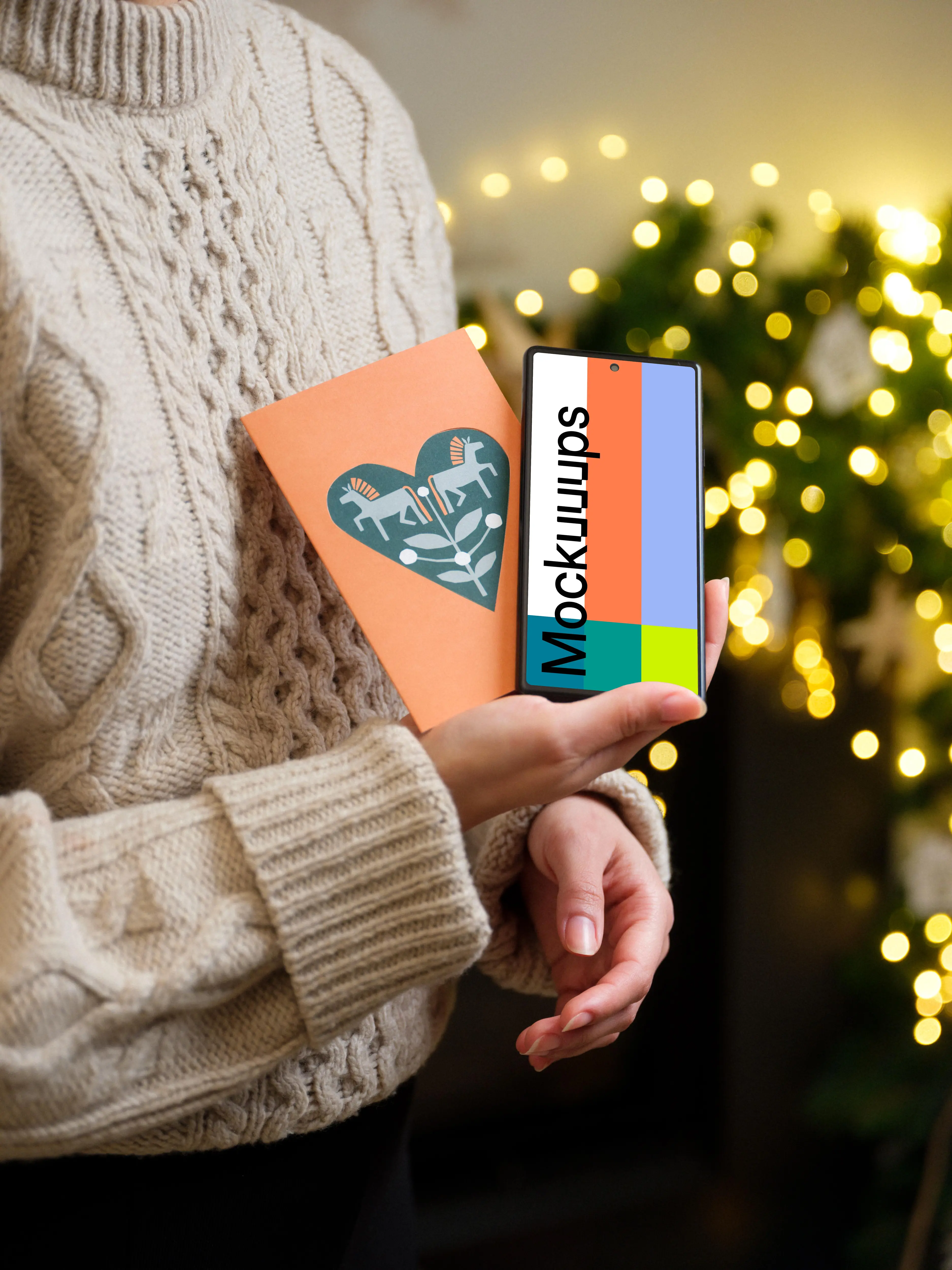 Gift Card and Google Pixel Mockup