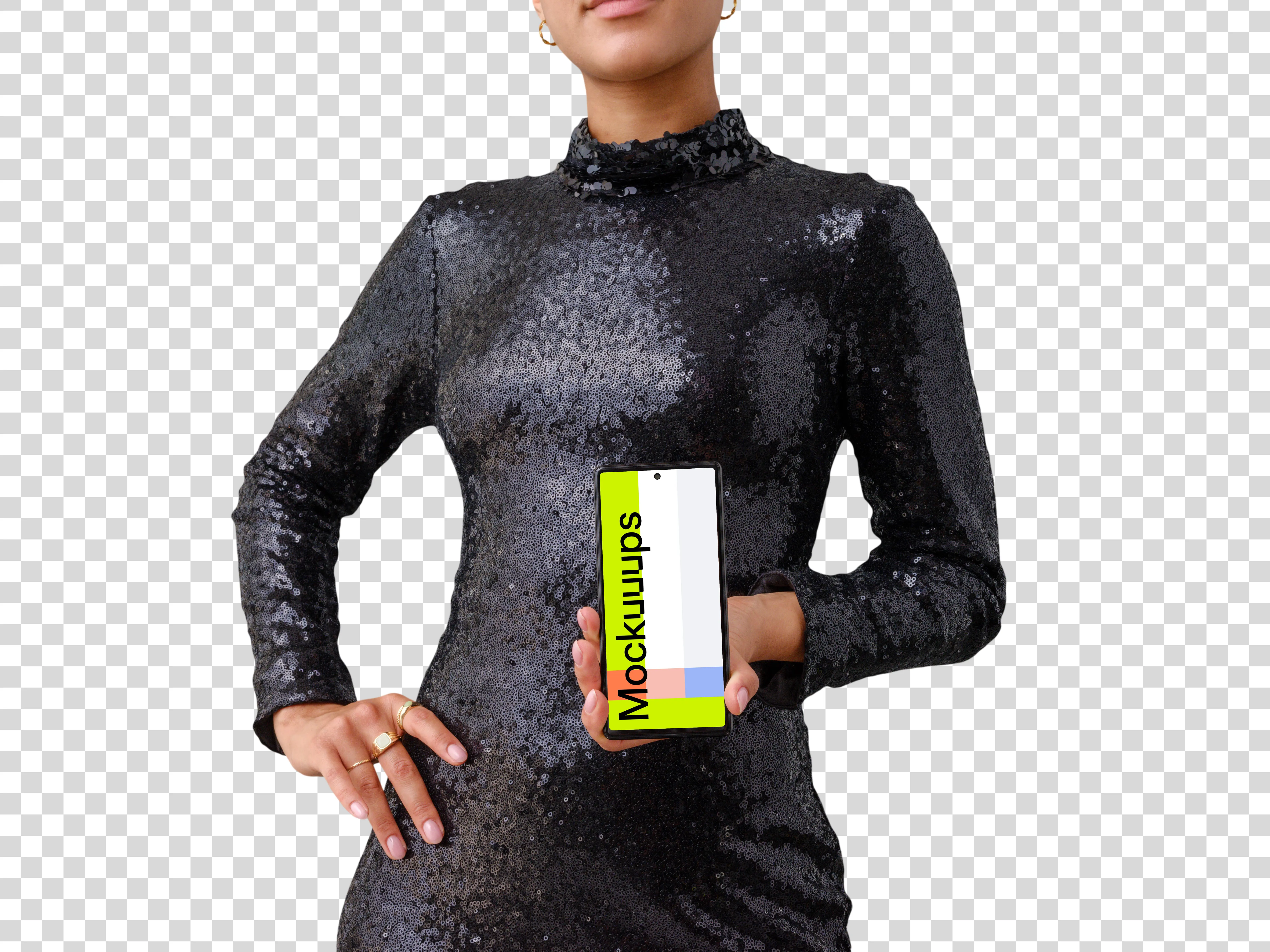 Google Pixel 6 mockup with a touch of extravaganza