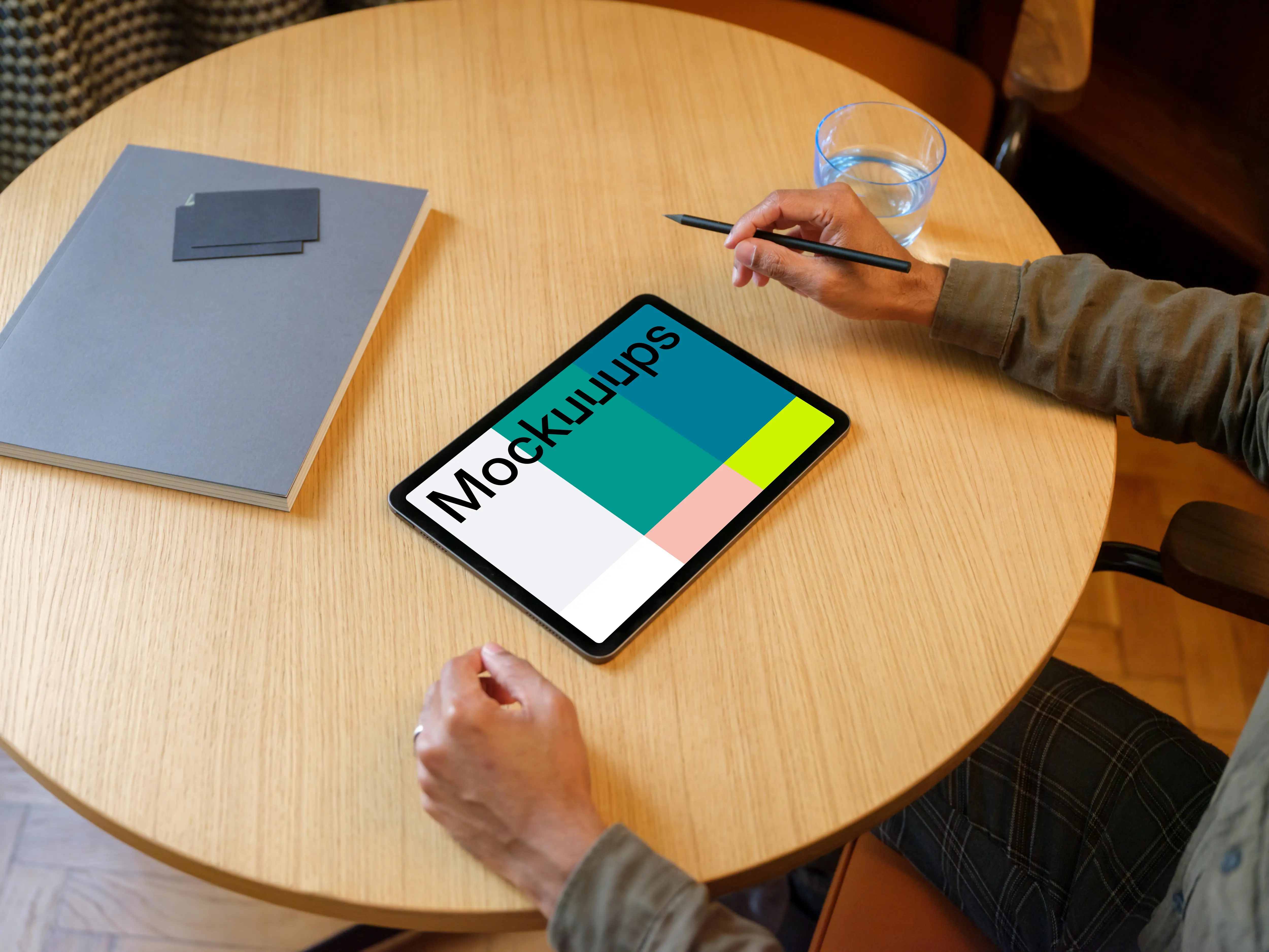 iPad Air mockup in lounge