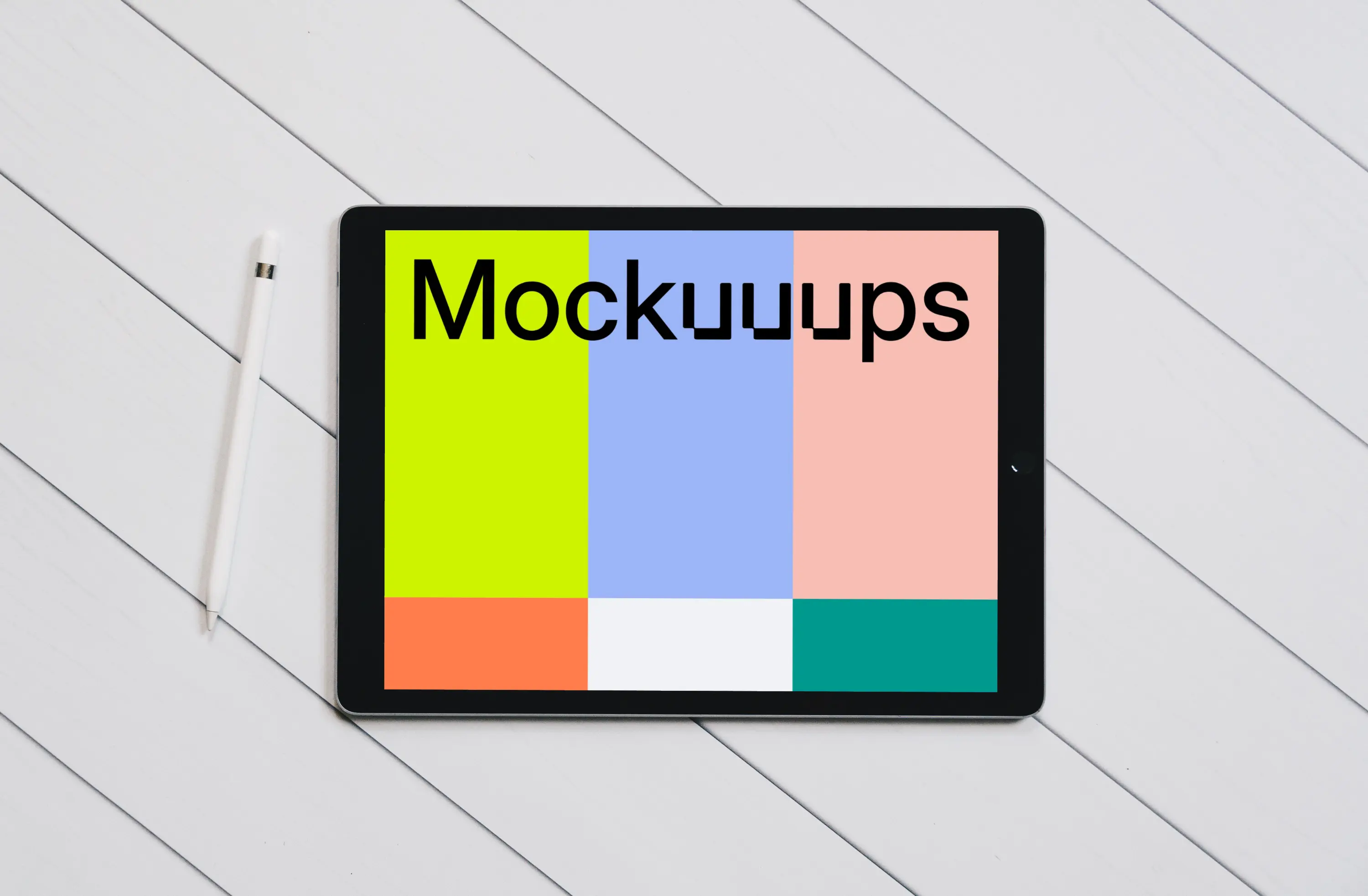 iPad Mini mockup with pencil