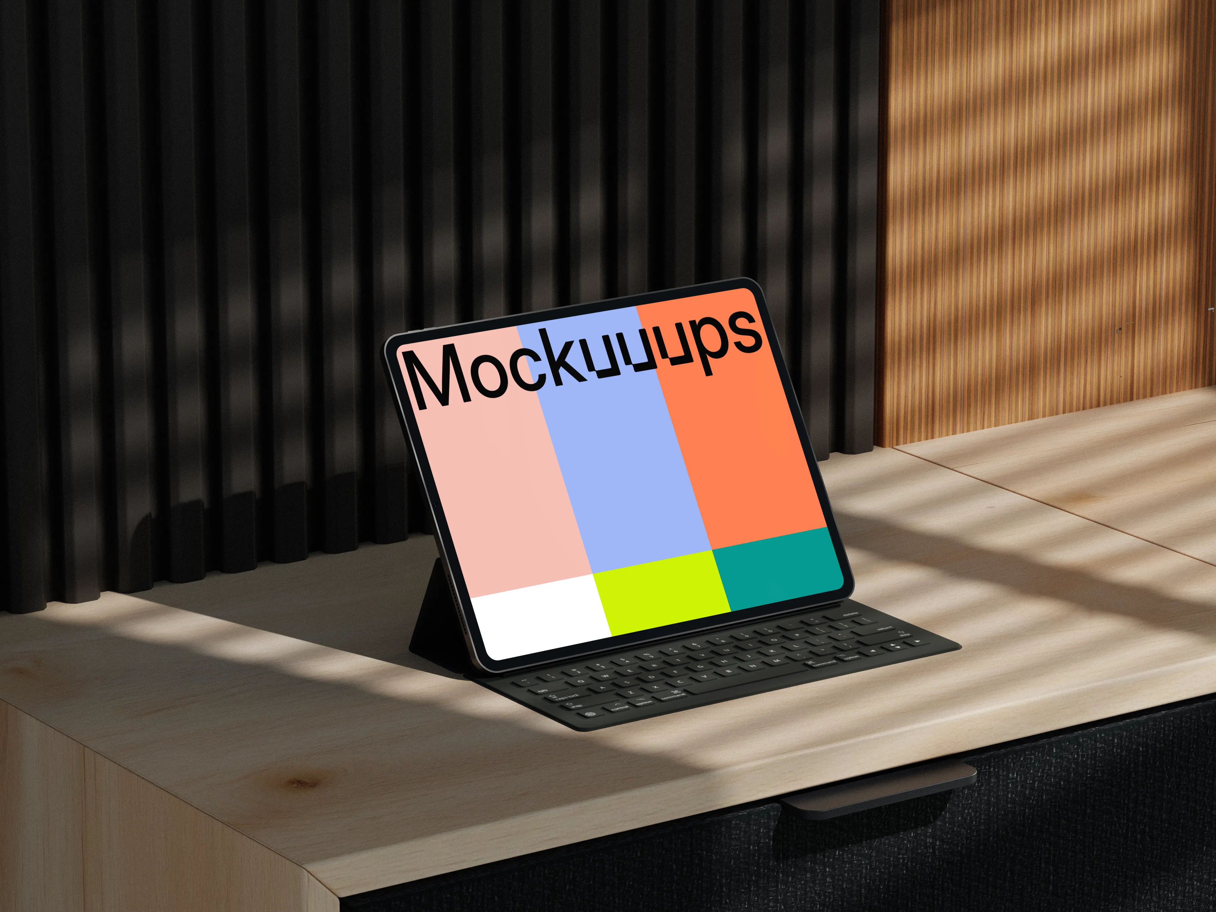 iPad Pro 12.9-inch mockup on a modern desk