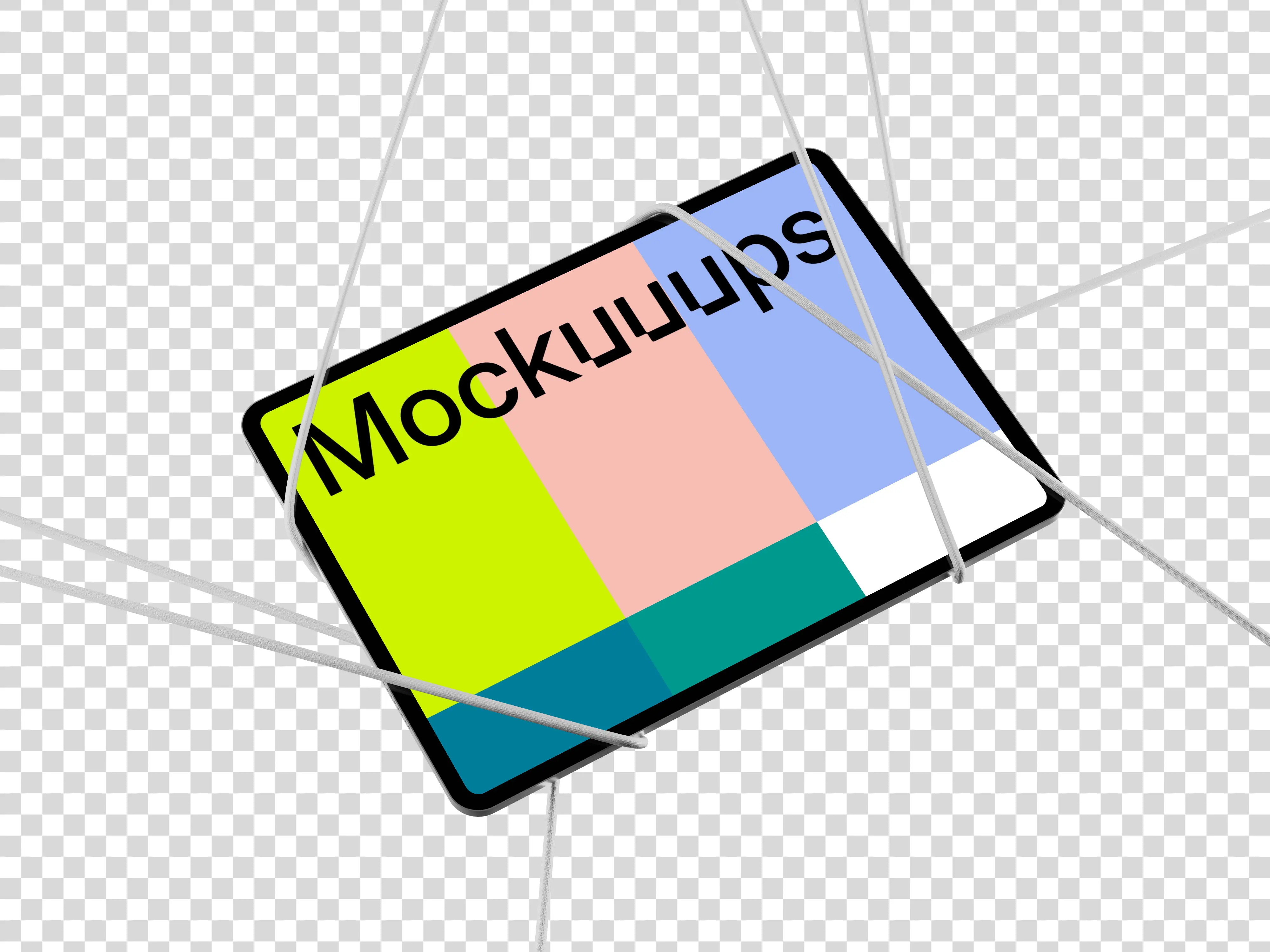 iPad Pro mockup with transparent background and dynamic shadow