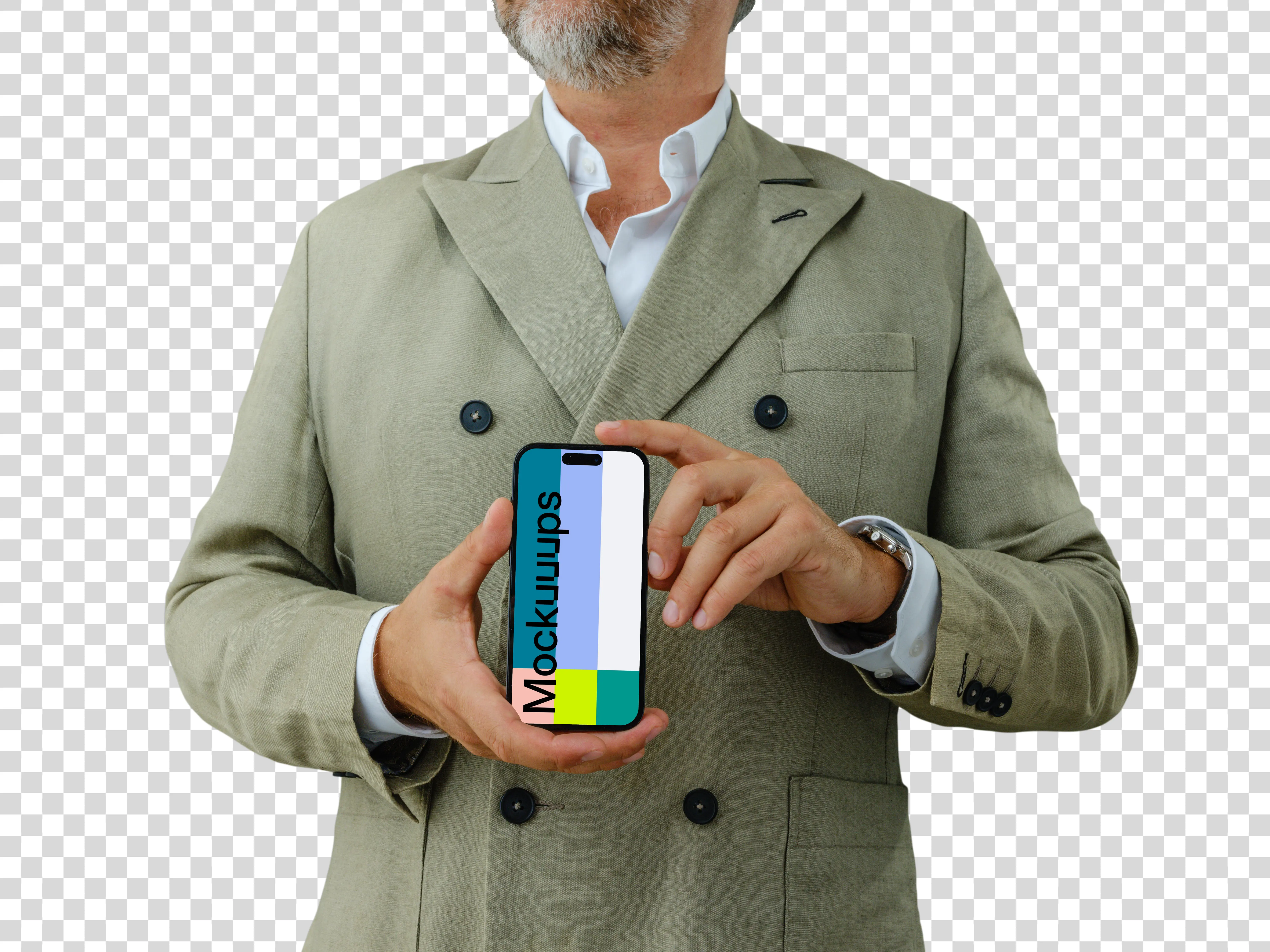 iPhone 14 Pro held by businessperson