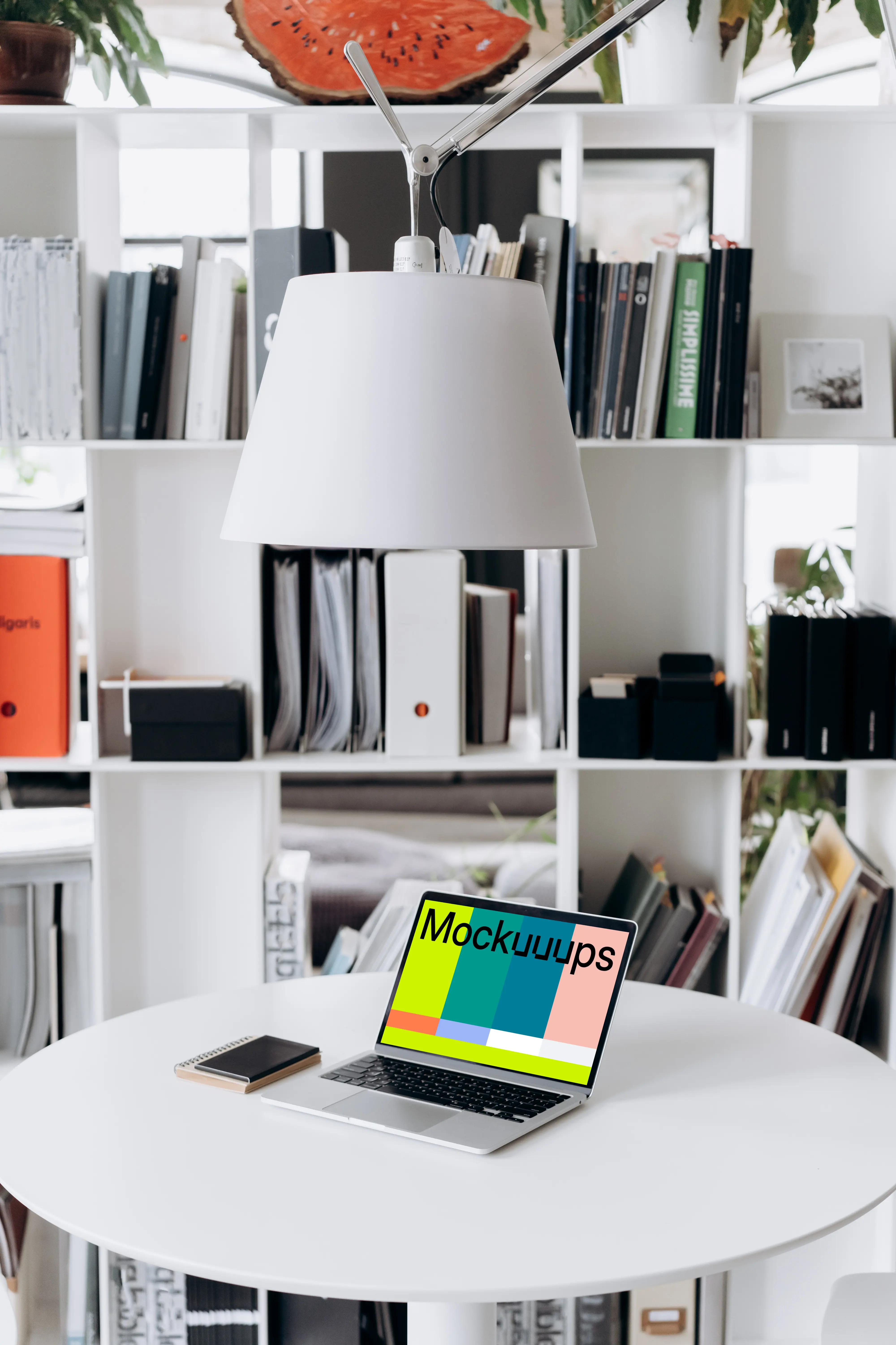 MacBook Pro mockup in a study