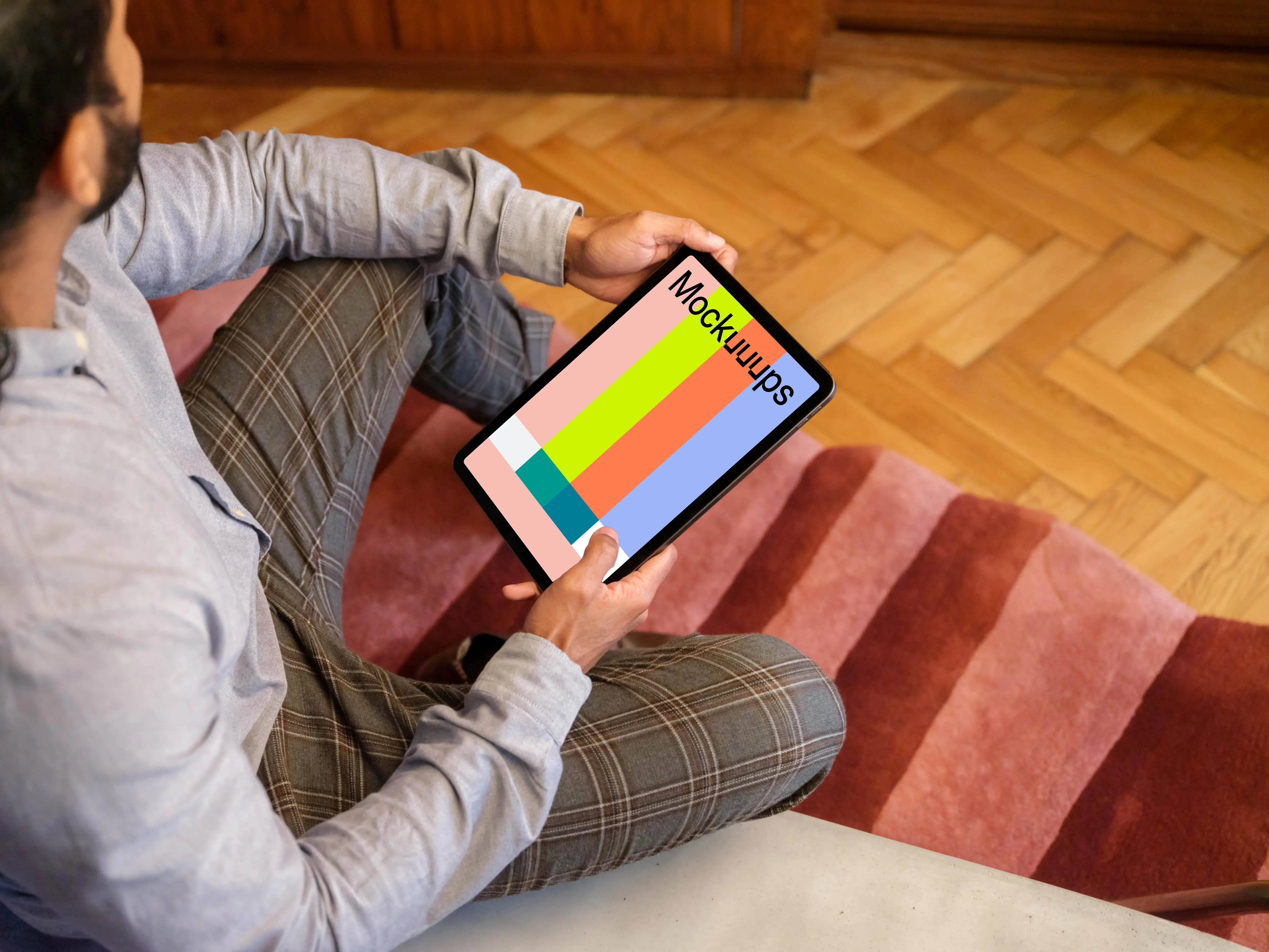 Man holding a tablet in the office