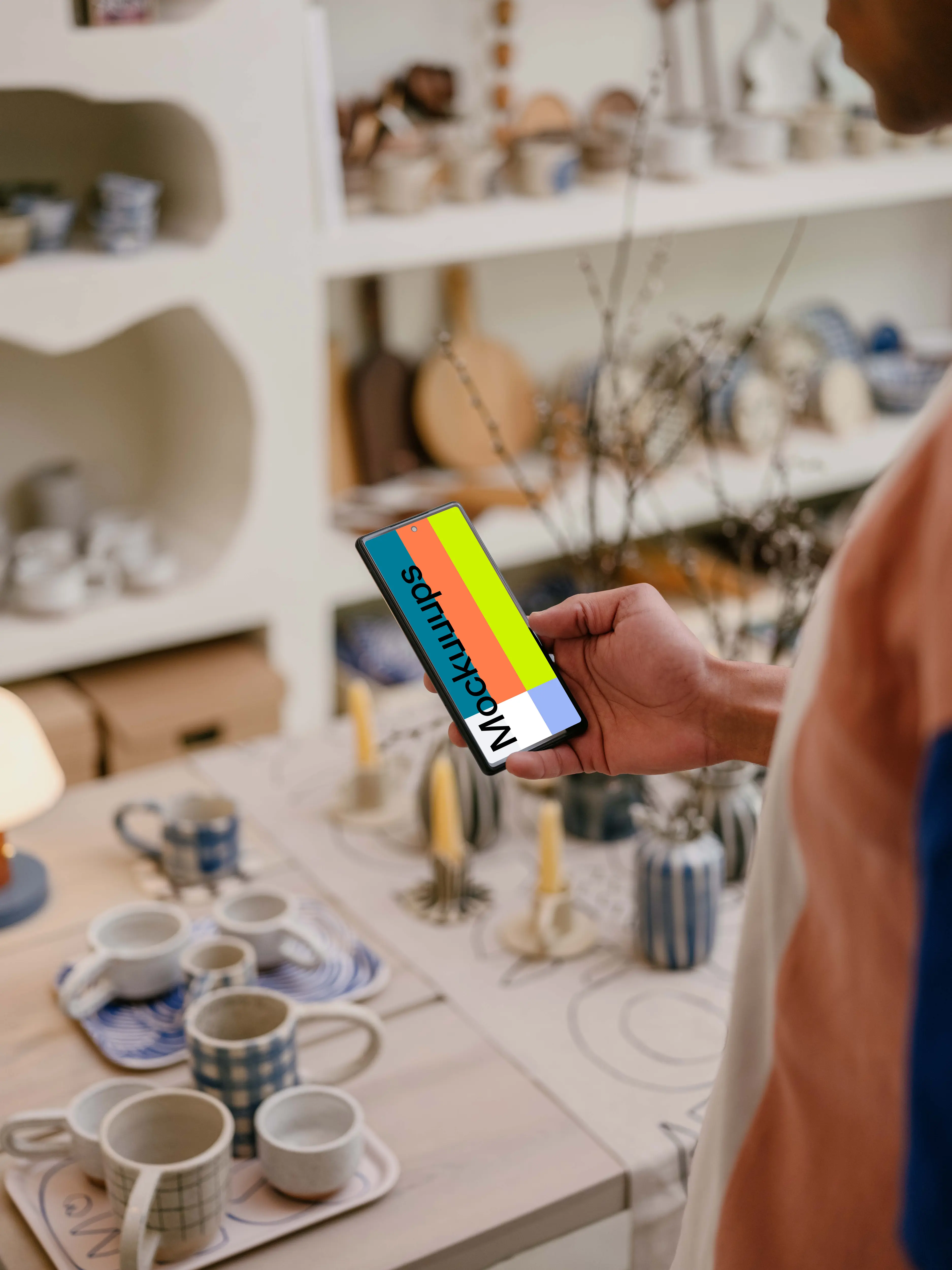 Man reading on Google Pixel 6 mockup