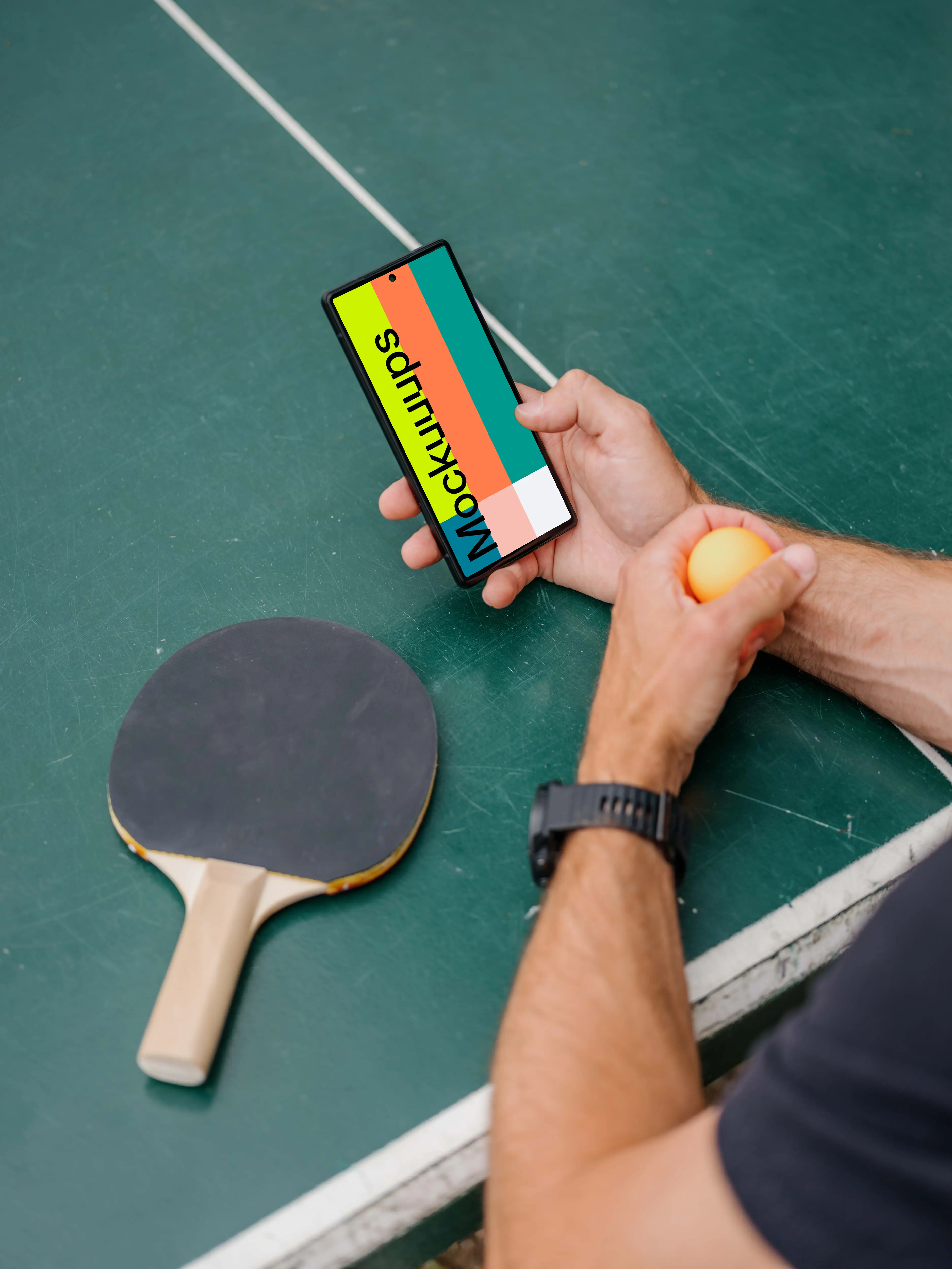 Man scrolling on the Google Pixel 6 mockup