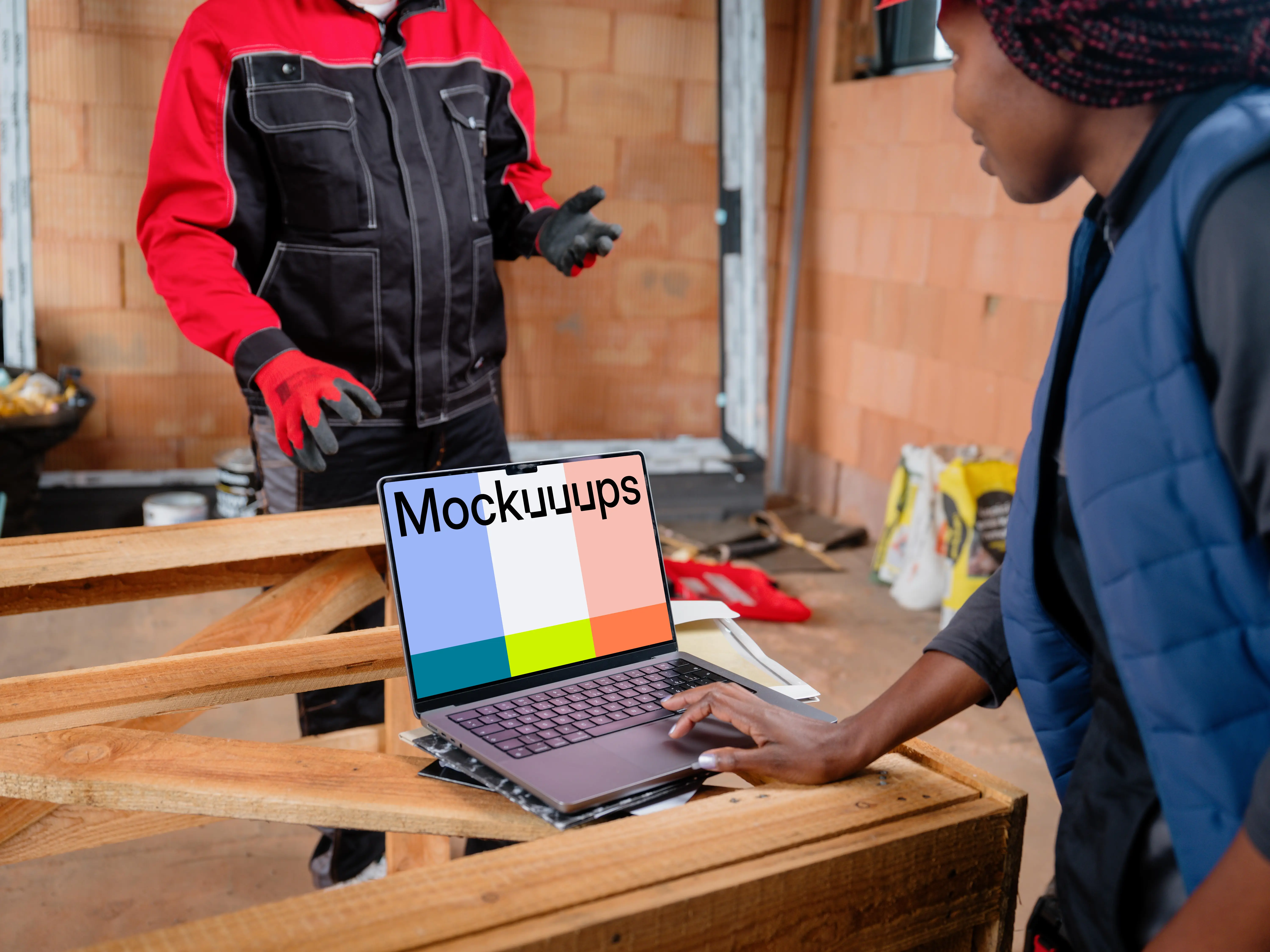 Playing with Ideas in construction with MacBook mockup