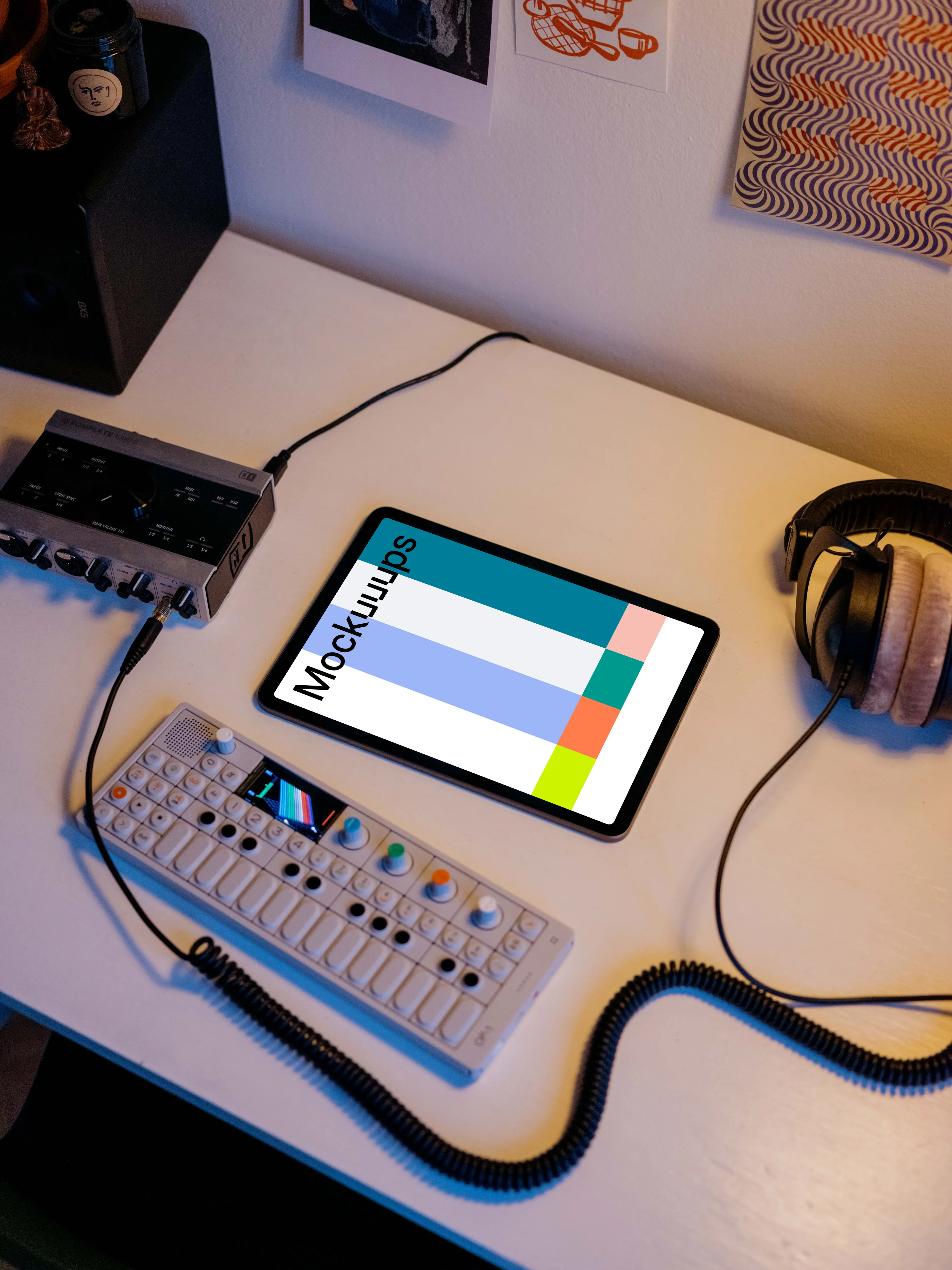 Recording music on the iPad Air mockup