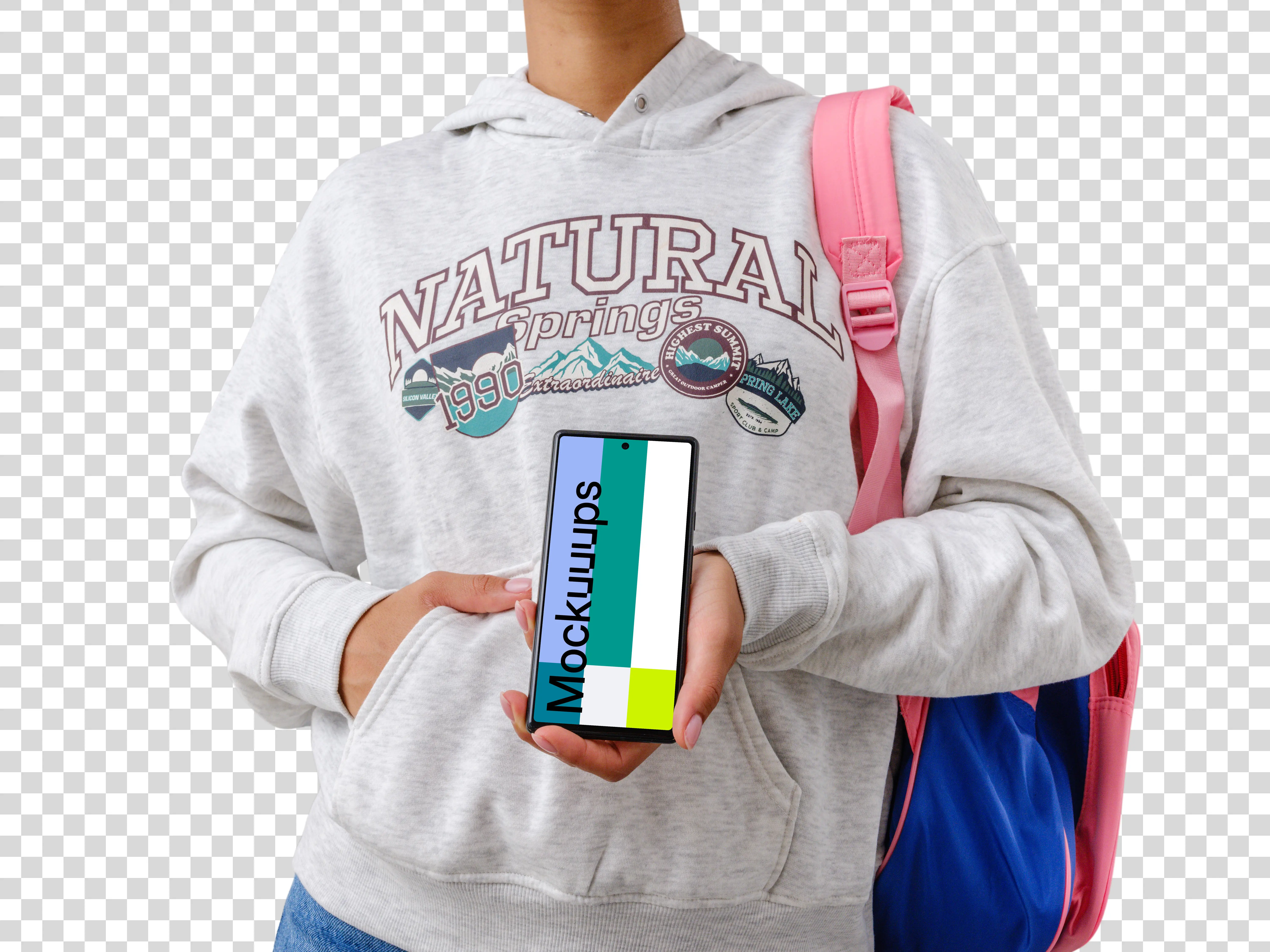 School themed Google Pixel 6 mockup with a girl
