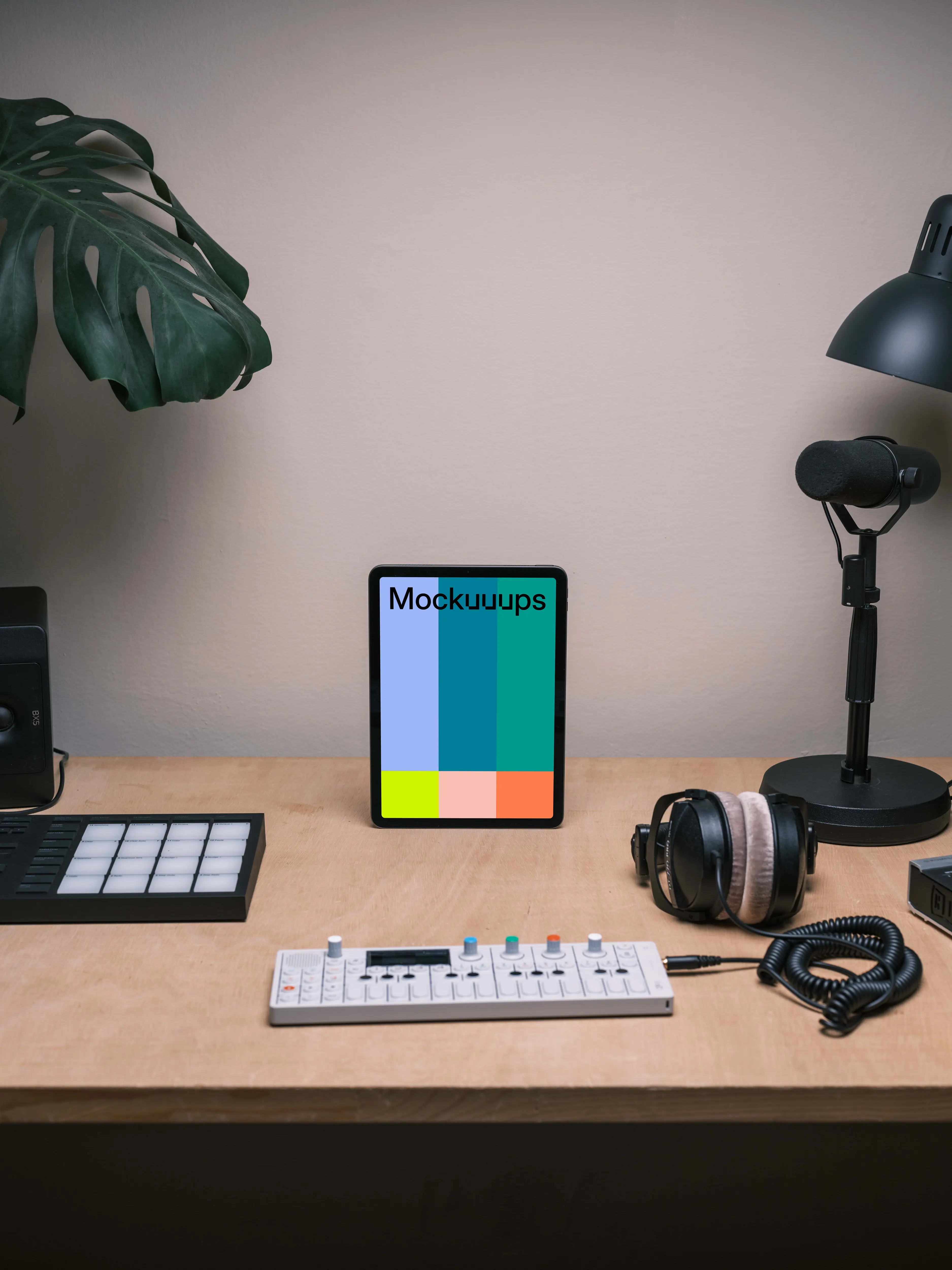 Tablet Mockup in the music studio