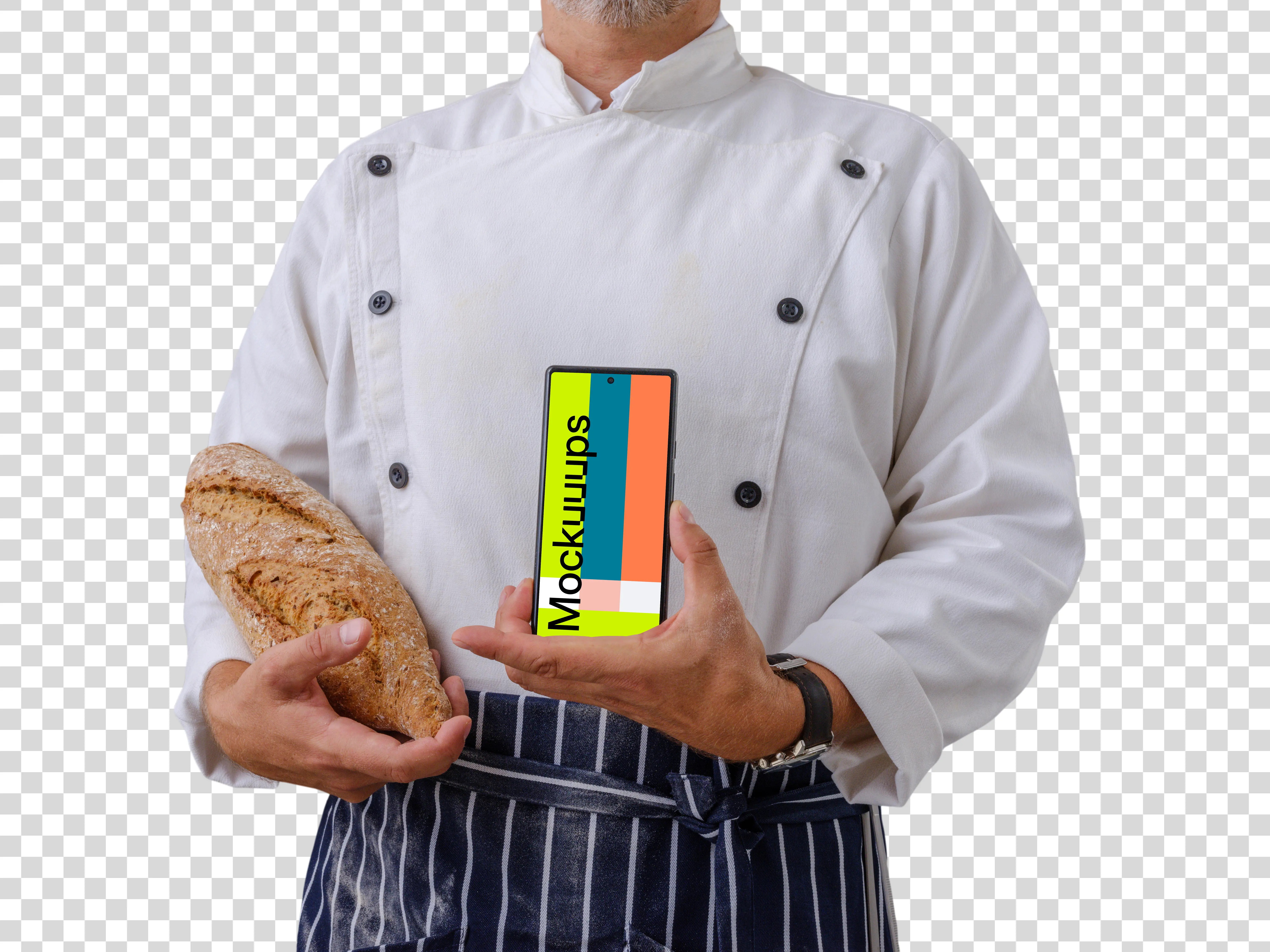 The head of the kitchen with a Google Pixel 6 mockup
