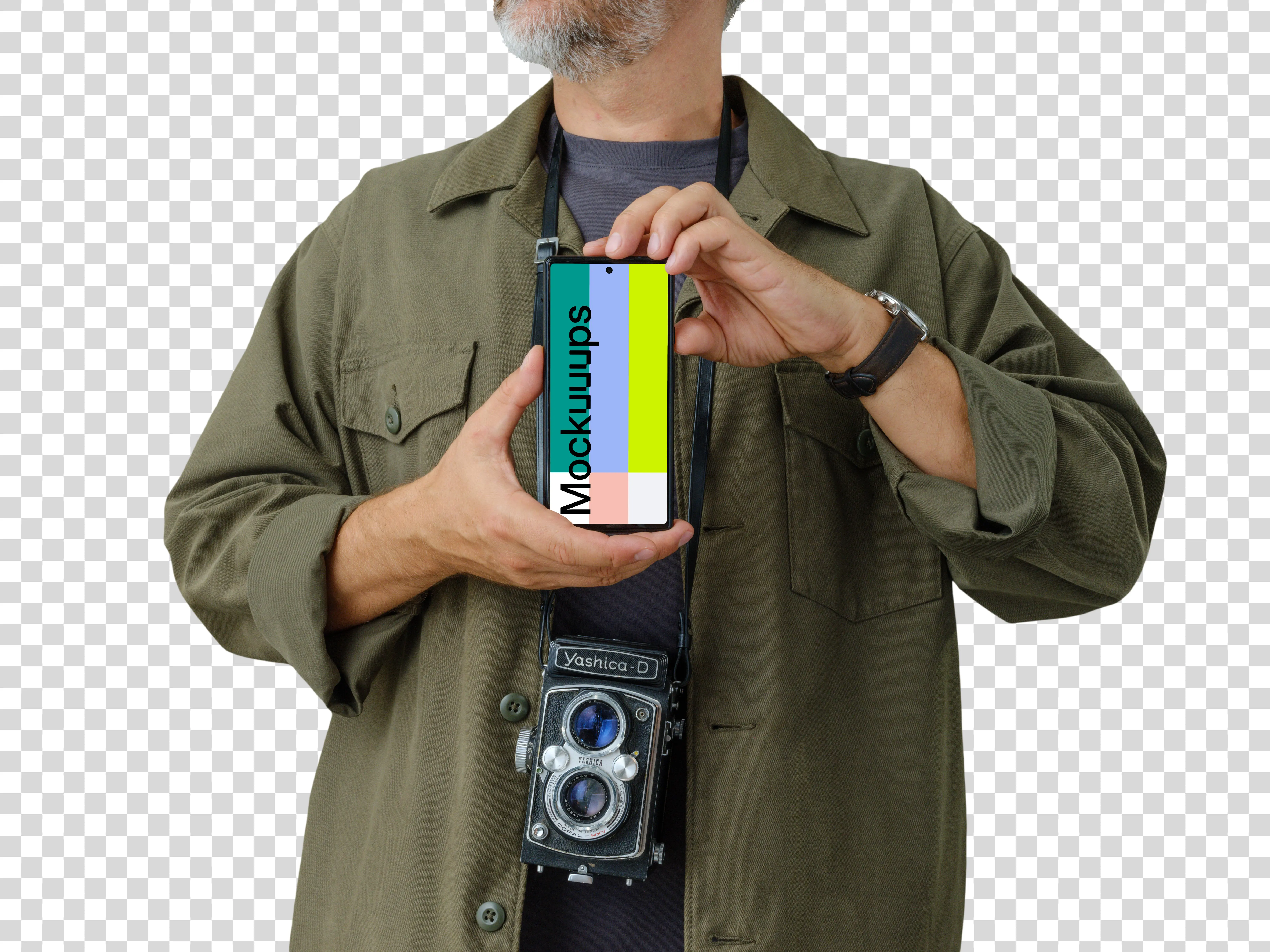 Tourist's visual diary with Google Pixel mockup