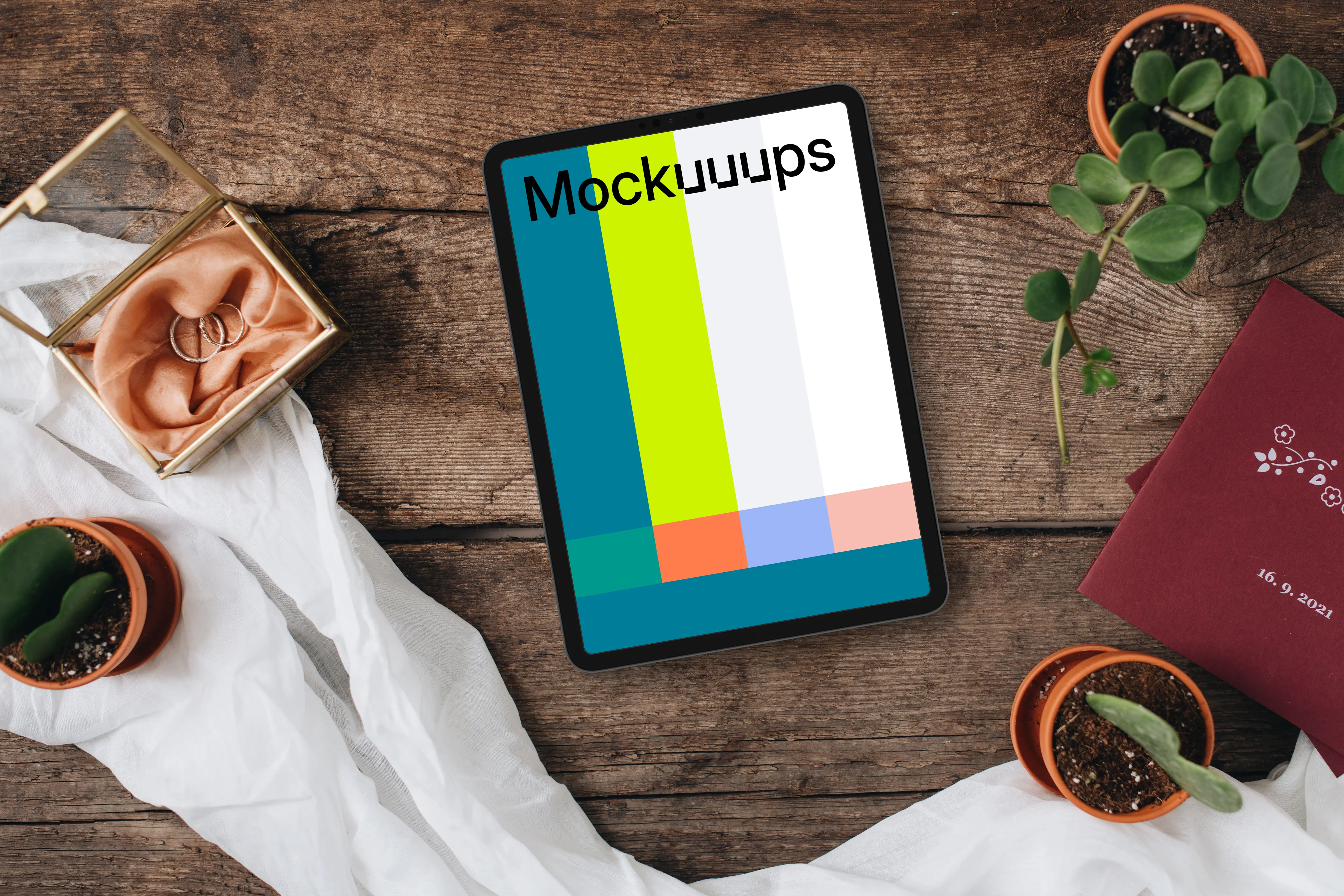 Wedding themed tablet mockup