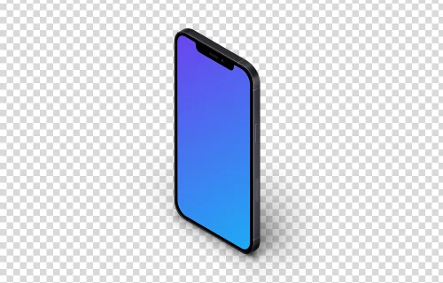 iPhone 12 Mockup (Isometric Stand Right)