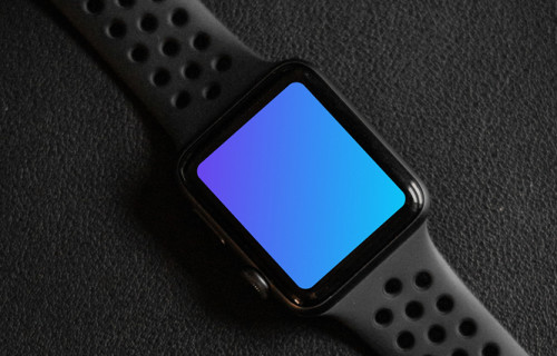 Apple Watch mockup on black background