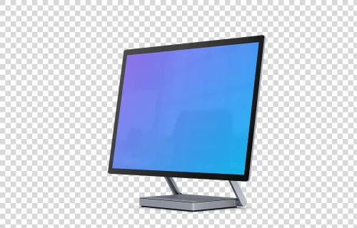 Microsoft Surface Studio 2 Mockup (Perspective Right - Transparent)