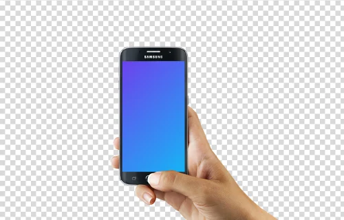 Samsung Galaxy S6 Black mockup on editable background