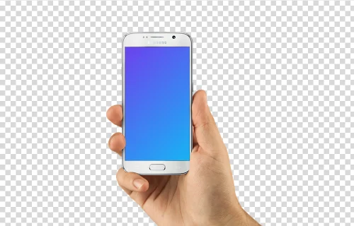 Samsung Galaxy S6 White mockup on editable background
