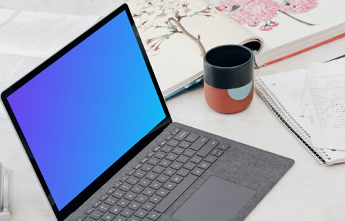 Angle view of Microsoft Surface Laptop mockup