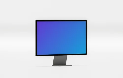 Apple Studio Display mockup with right isometric view