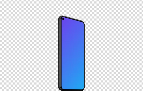 Google Pixel 5 Mockup (Perspective Stand Left - Floating Shadow)