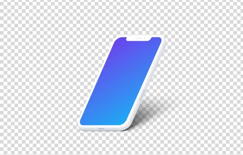 iPhone 12 Clay Mockup (Isometric Right)