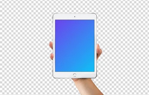 iPad mini mockup em um fundo editável