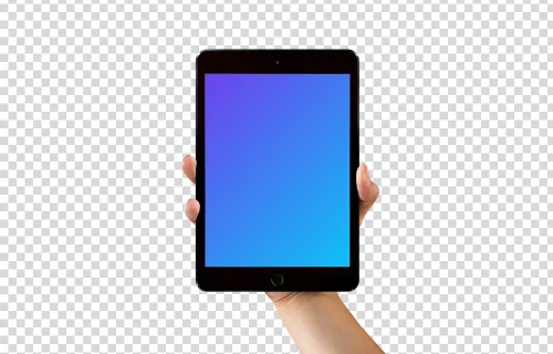 iPad mini mockup on editable background