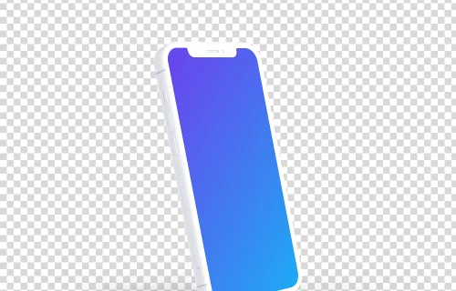 iPhone 12 Clay Mockup (Perspective Left)