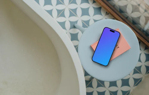 iPhone mockup para el Día de la Madre con un tema relajante