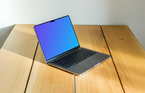 MacBook Pro mockup with pure white background