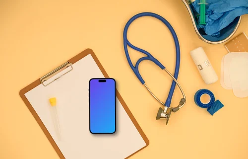 Medical environment with iPhone mockup