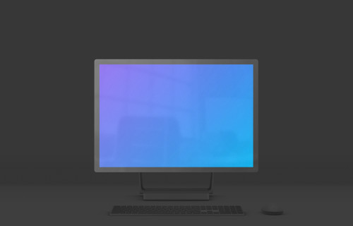 Microsoft Surface Studio 2 Mockup (Frente - Escuro)