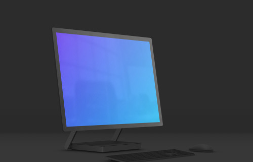 Microsoft Surface Studio 2 Mockup (Perspective Left - Dark)