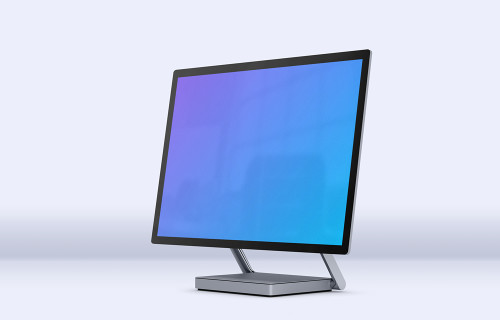 Microsoft Surface Studio 2 Mockup (Perspective Right - Light)