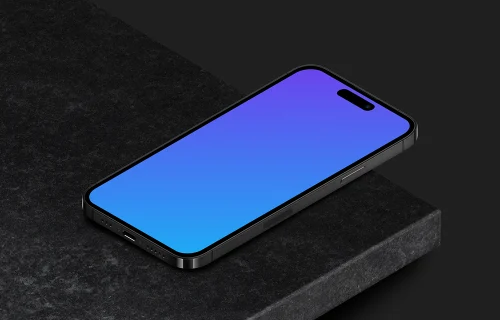 Mockup de smartphone isométrique - Vue de droite