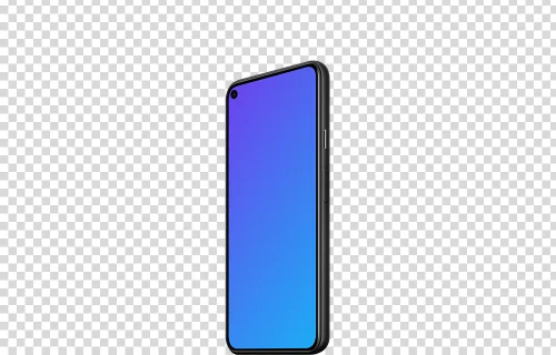 Google Pixel 5 Mockup (Perspective Stand Right - Floating Shadow)