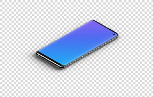 Samsung Galaxy S10 Mockup Isométrico (direita)