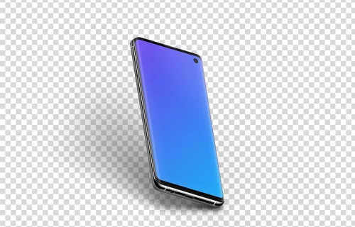 Samsung Galaxy S10 Mockup Soporte Semi Perspectivo (Izquierdo)