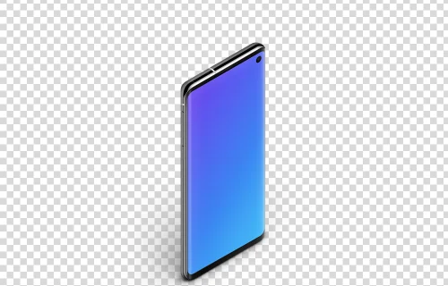 Samsung Galaxy S10 Mockup Stand Isometric (Left)