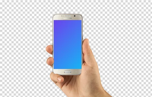 Samsung Galaxy S6 Gold mockup on editable background