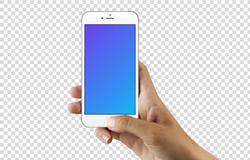 Silver iPhone 6s mockup on editable background