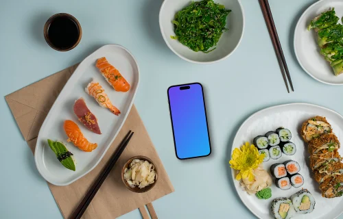 Sushi around Smartphone mockup