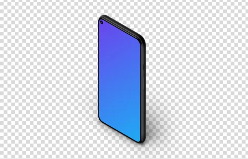 Google Pixel 5 Mockup (Isometric Stand Right)