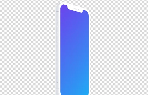 iPhone 12 Clay Mockup (Perspective Stand Left - Floating Shadow)