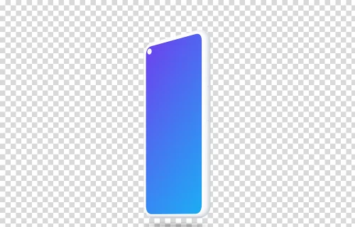 Google Pixel 5 Clay Mockup (Perspective Stand Right - Floating Shadow)